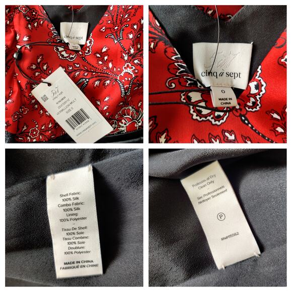 Cinq a Sept 100% Silk Midi Dress - Picture 6 of 6